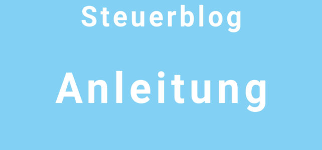Geschützt: Steuerblog – Anleitung Geschützt: Steuerblog – Anleitung