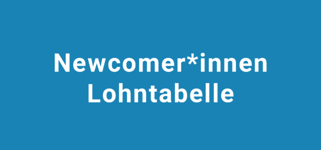 Newcomer*innen Lohnmodell 2025